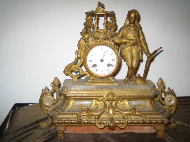 Orologio "Pendule" antico da tavolo/camino, Francia, ca. 1900