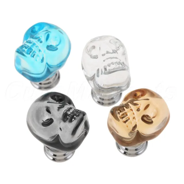 2Pcs Unique Crystal Pull Handles Skull Shaped for Drawer Cupboard Bin Cabinet