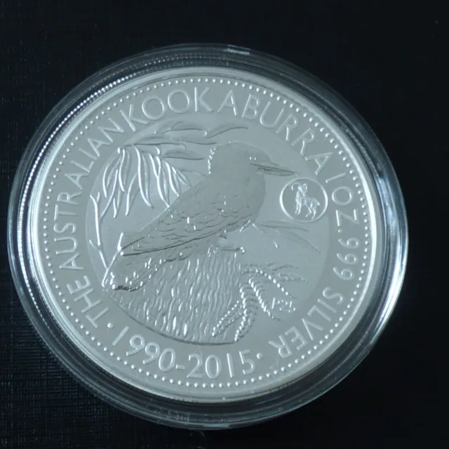 1$ Australia Kookaburra 2015 privy Goat/Sheep silver 99.9% 1 oz +capsule