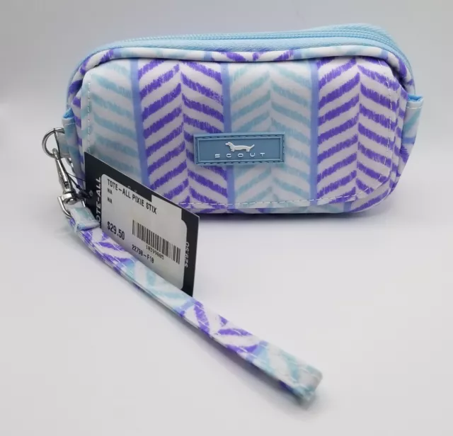 Scout Tote-All Pixie Stix Purple Blue Chevron Wallet Phone Carry Wristlet NWT