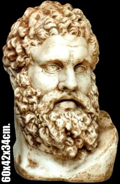Sculpture Statue Home Decor Figurine Bust Ancient Greek Olympian God Hercules XL