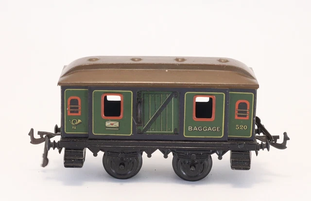 Wagon Fourgon Bagages Märklin Échelle 0 - Tôle 17320 Années 1930
