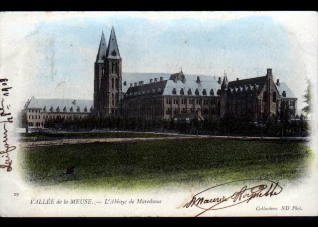 ANHEE (BELGIQUE) ABBAYE de MAREDSOUS / MONASTERE des BENEDICTINS en 1903