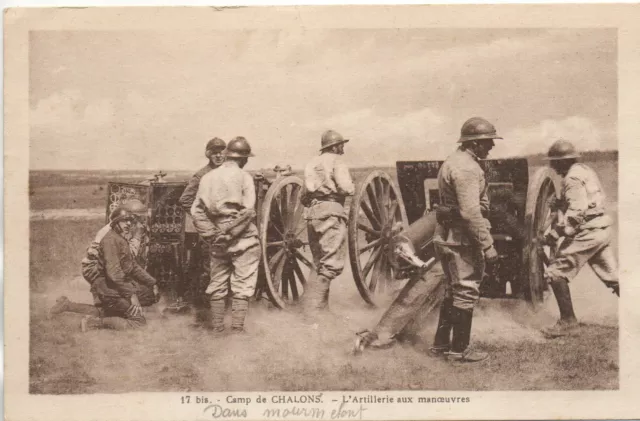 CHALONS SUR MARNE - Marne - CPA 51 - Vie MILITAIRE - le camp - soldats manoeuvre