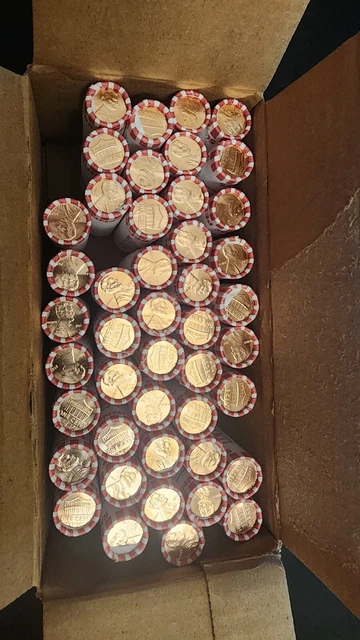 2023 D - Full Box of Lincoln Shield Cent - 50 Rolls Of Pennies New design-230129