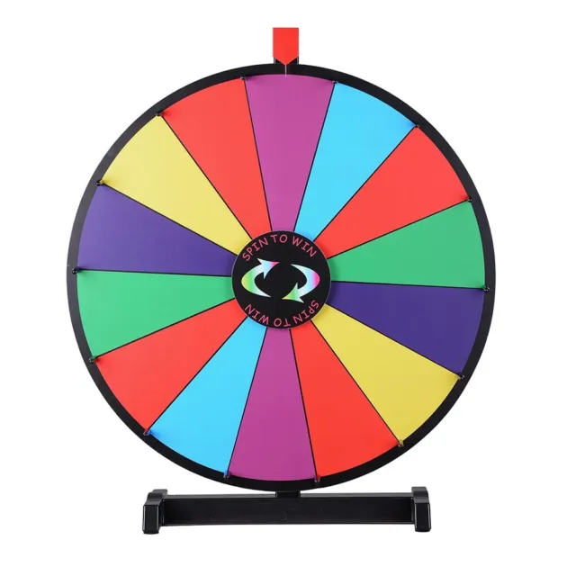 24" Prize Wheel Fortune Spin Game Tabletop Kids Party Carnival Mall Trade Show