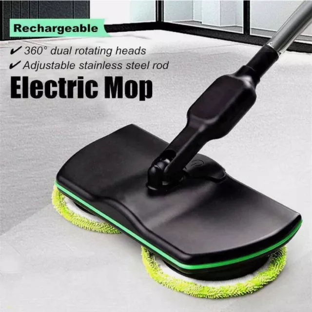 Electric Rechargeable Mop Cordless Floor Cleaner Scrubber Sweeper Polisher Mop~