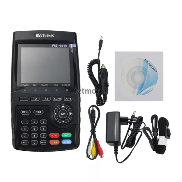 Original SATLINK WS-6916 DVB-S S2 HD Satellite Finder Meter with MPEG-2 MPEG-4