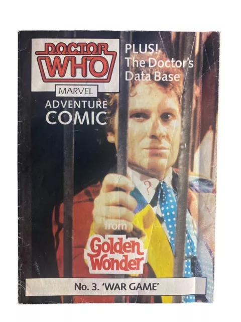 Doctor Who Marvel Adventure Comic Number 3 'War Game' Golden Wonder Free Postage