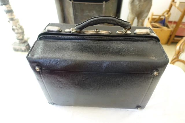 Sac De Voyage Henry's London Gladstone En Cuir Noir - Luxe Homme (neuf, Avec Housse)