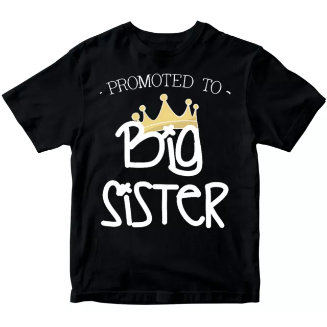 Promoted To Big Sister Cute Baby Gift Siblings Girls Teen Kids T-Shirts #NED