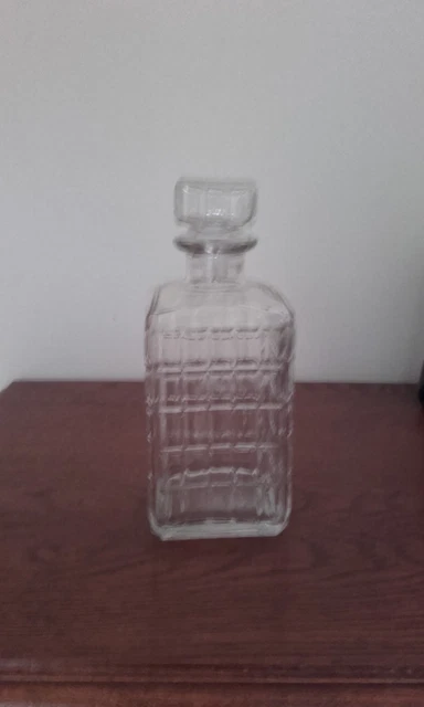 Carafe Whisky En Verre Tres Bon Etat 80 Cl.