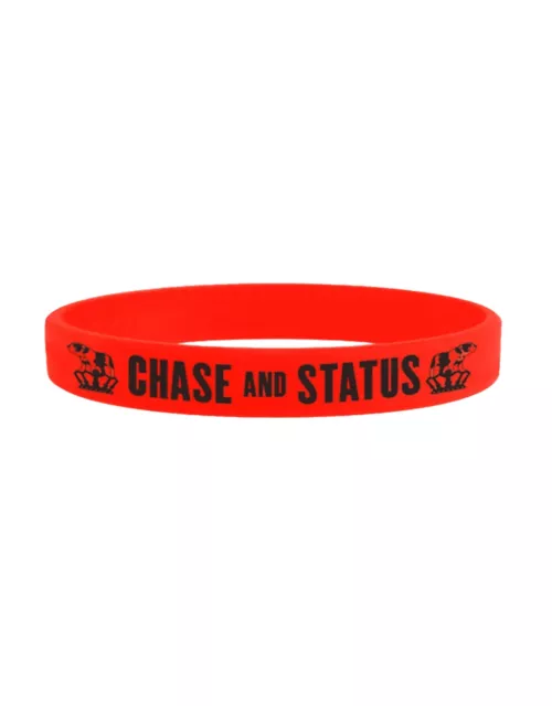 Chase and Status Wristband Bulldog Logo new Official Red Rubber