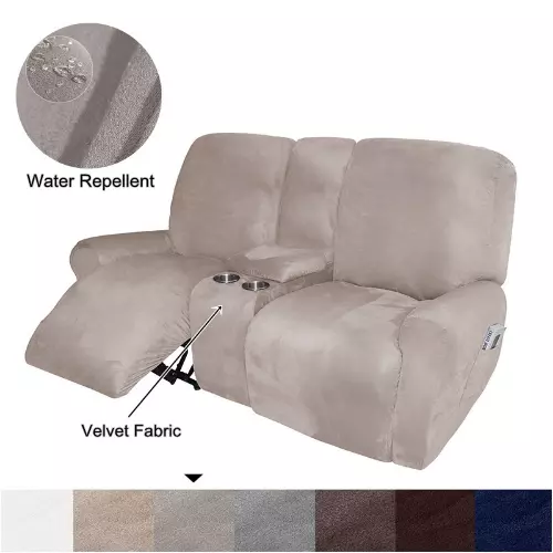 COPRIDIVANO RECLINABILE 2 posti copertura poltrona antiscivolo divano  elastico pelle scamosciata EUR 153,92 - PicClick IT