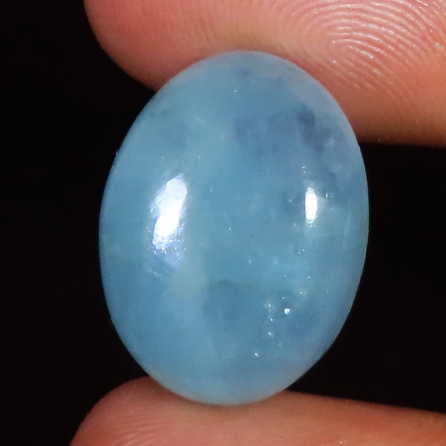 Natural Santa Maria Aquamarine Oval Cabochon Gemstone 16.90 CT 14x19x6 mm SR_184