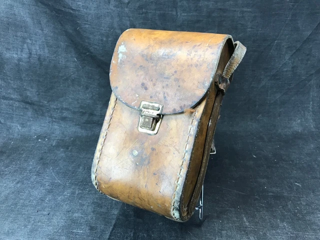Sacoche Vintage En Cuir Pour Boules De Sport (lyonnaise, Jeu Ancien) - Vide