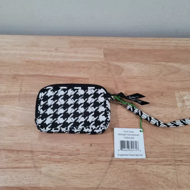 Vera Bradley Midnight Houndstooth Tech CASE Zipped Wristlet NWT Vera Bradley Midnight Houndstooth Tech CASE Zipped Wristlet NWT