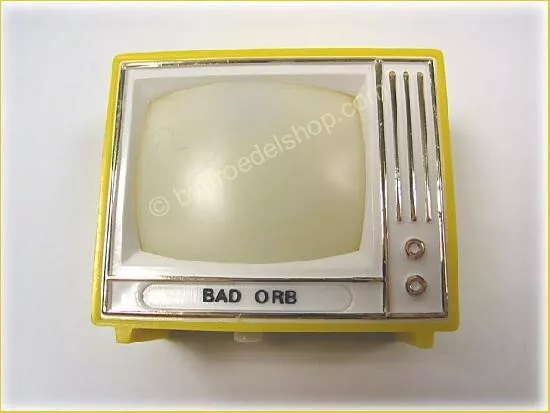 2880 ) alter Bildbetrachter Plastiskop Bad Orb Gucki Gelb Fernseher Souvenir 5cm