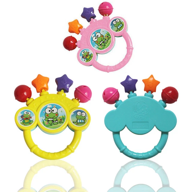 Cartoon Infant Baby Shake Bell Rattles Newborn Toys Hand Education Musical Toy