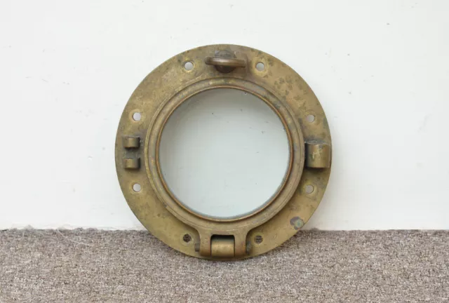 Antique porthole old brass bronze boat ship 29 cm / 6.7 kg  FREE POSTAGE