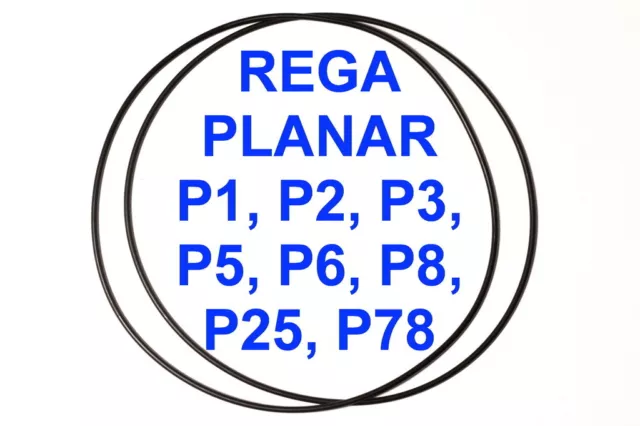 2X Courroies Rega Planar P1 P2 P3 P5 P6 P8 P25 P78 Extra Fort Neuf Tourne Disque