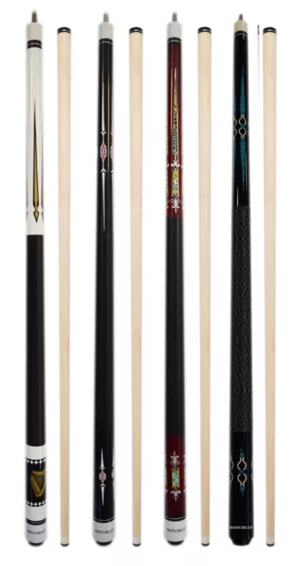 Set of 4 Pool Cues New 58" Billiard House Bar Pool Cue Sticks ZJ-001(4pcs)