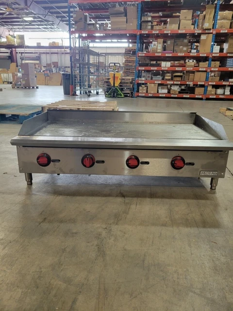 |3211| MoTak MGR48 48" Gas Griddle w/ Manual Controls - 3/4" Steel Plate, Conv.