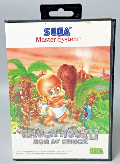 Jeu Chuck Rock Original Pour Sega Master System - Version Complète, Bon état