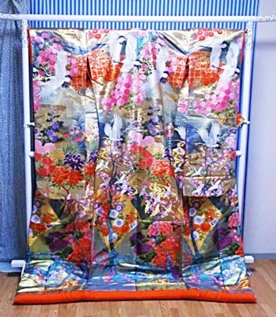 Japanese Kimono Uchikake Wedding Pure Silk  japan 699
