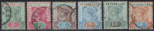 Seychelles 1890 Qv Set Die Ii Used