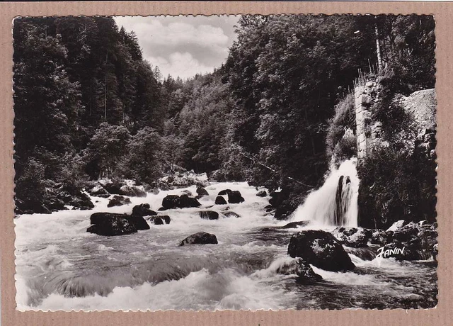 Carte Postale Cpsm Noir & Blanc / Villers-Le-Lac Rapides Apres Le Saut Du Doubs