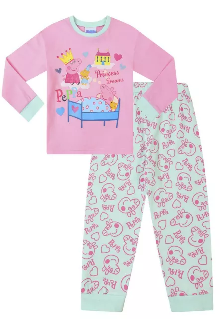 Girls Peppa Pig Princess Dreams  Pyjamas - Ages 1 - 5 Years Kids pepper PJ Sets