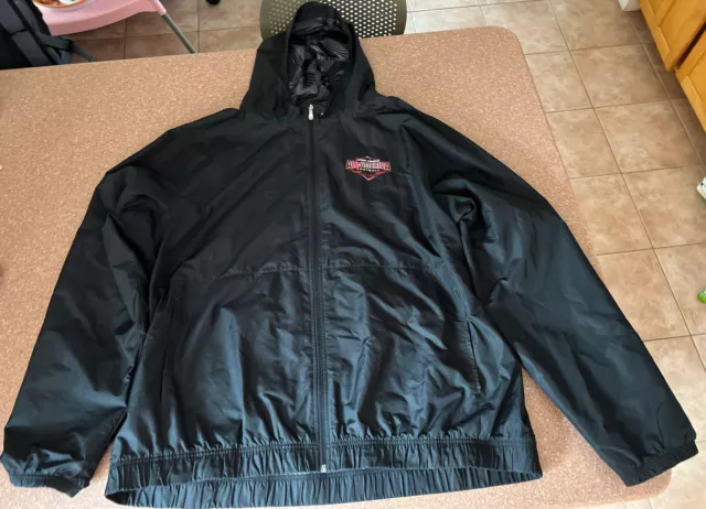 Under Armour All America Football Black Wind Breaker Zip Jacket Headphones 3XL