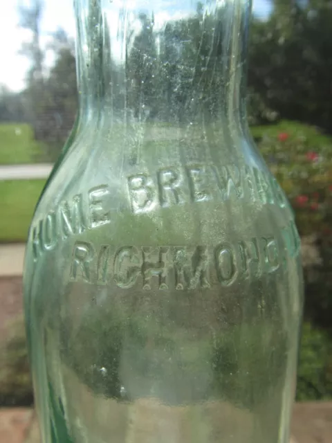 Old 1897 Blob Top Bottle - Home Brewing Co. Richmond, Virginia