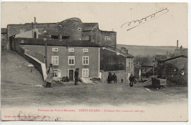 DIOULOUARD - Meurthe et Moselle - CPA 54 - street and old castle fort of 997