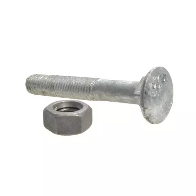 Qty 50 Cup Head M10 (10mm) x 220mm Galvanised Bolt Nut Galv Treated Pine Coach