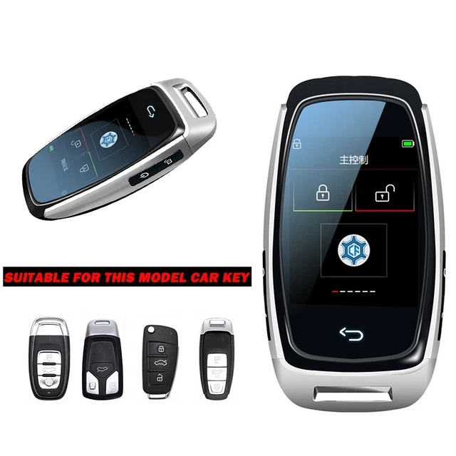 1x Anti-Scratch Digital Remote Car Key For One-Key Start HD/LCD Touch Screen