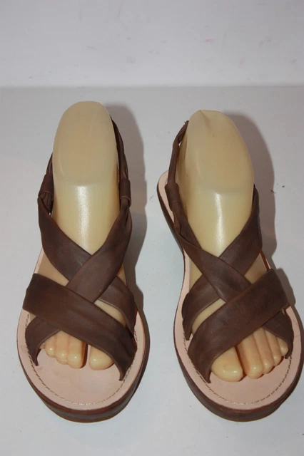 Sandales Talons Aiguilles San Marina - Cuir Camel - Taille 38 - Talon 11 Cm - Occasion TTBE