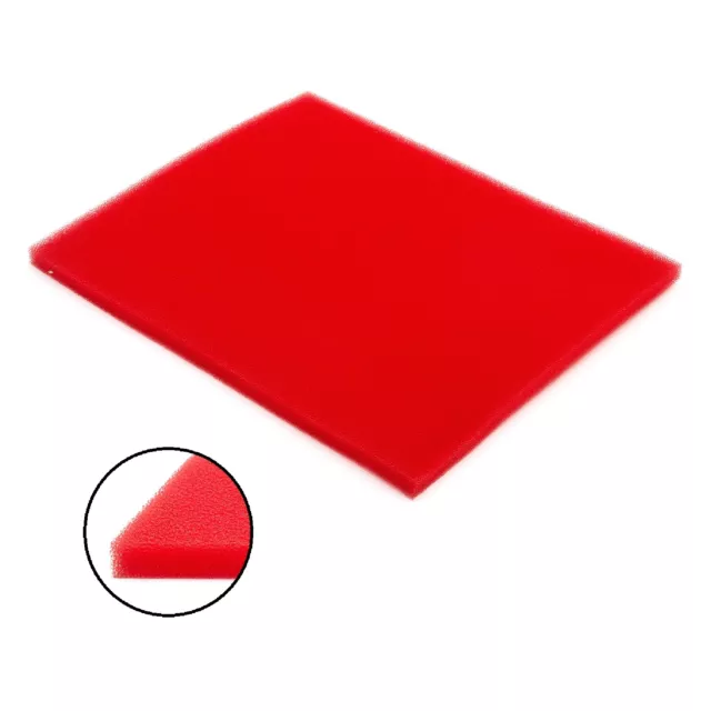12-15mm Air Filter Foam Sponge Sheet Pad Red 10 x 12 In Dust Cleaner Motorcycle