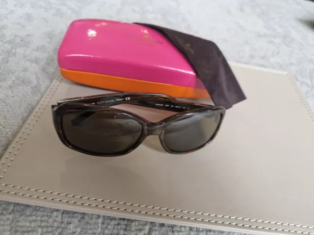 Kate Spade New York, Women's Polarized Sunglasses Brown Textured Pattern