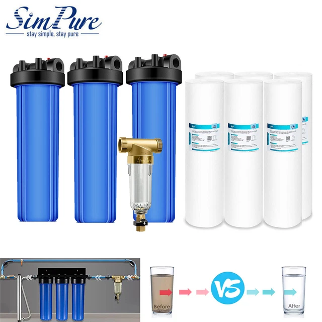 20 INCH WHOLE House Water Filter Housing Filtration System PP Sediment