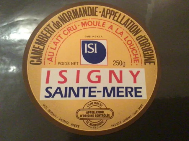 Etiquette Fromage Camembert Neuve Isigny Sainte Mère Isi