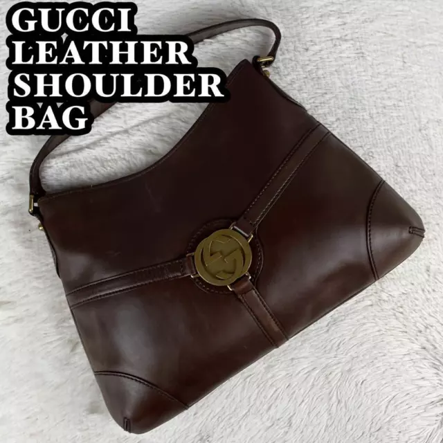 VINTAGE OLD GUCCI Brown Leather Shoulder Bag YS215 $340.00 - PicClick