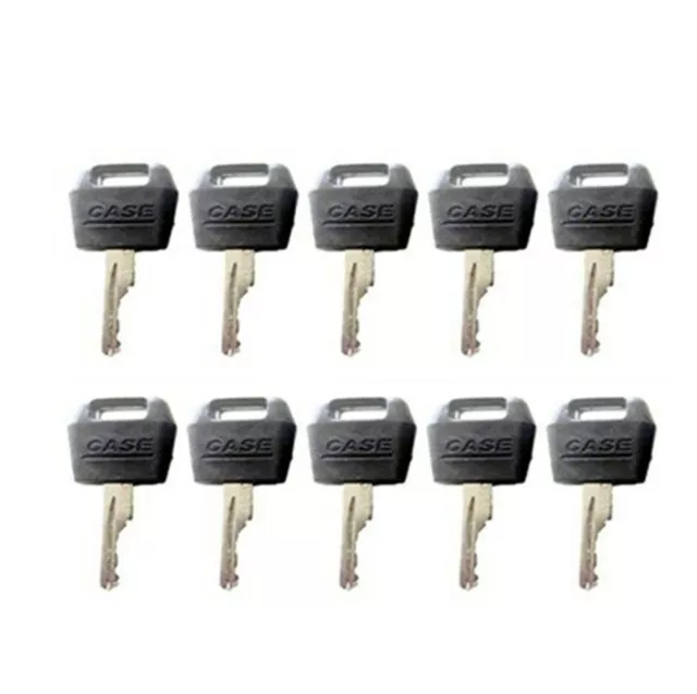 10 for Case Heavy Equipment Tractor Padded Ignition Key 1964831C2 or D250 2