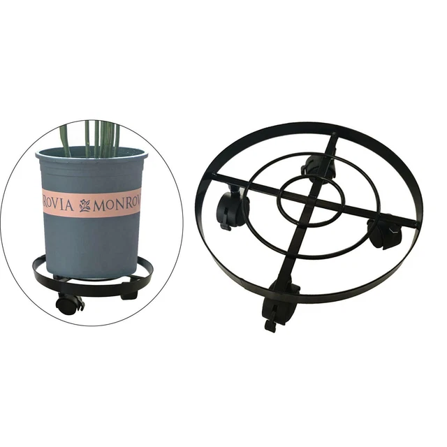 ANTIRUST PLANT POT Caddy Stand Round Metal Planter Flowerpot Mover