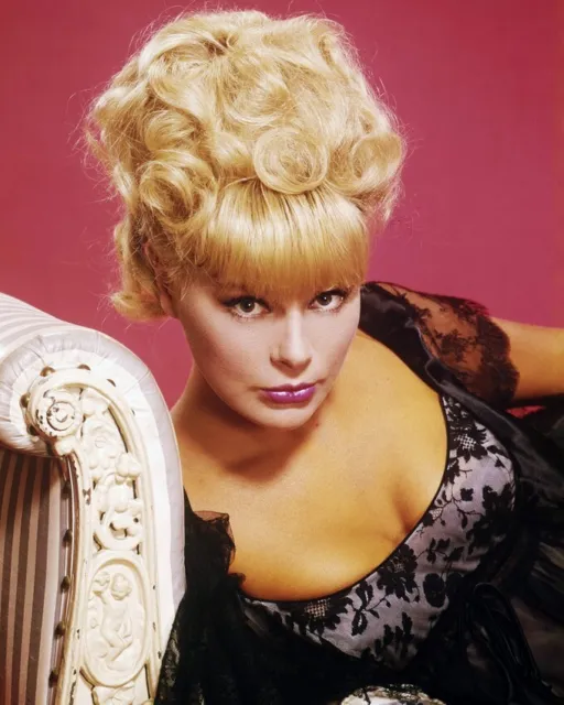 Elke Sommer 8x10 real Photo busty pose in low cut dress