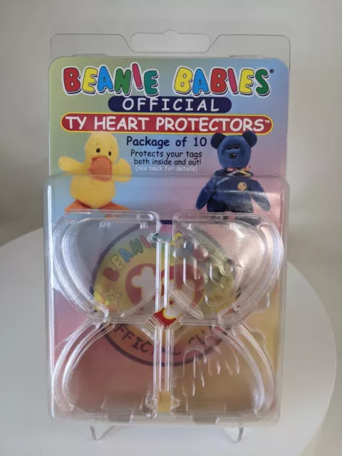 Official Ty Beanie Baby Heart Tag Protectors 10 Pack Authentic Ty Product