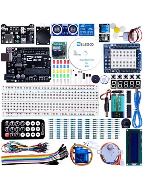 ELEGOO UNO R3 Project Super Starter Kit Compatible with Arduino IDE with 5V UNO