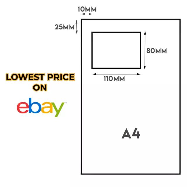 LABELS - A4 INTEGRATED LABELS STYLE S11 / G11 -110 mm x 80 mm for Ebay / Amazon