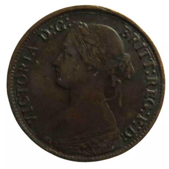 1862 Queen Victoria Farthing Coin - Great Britain